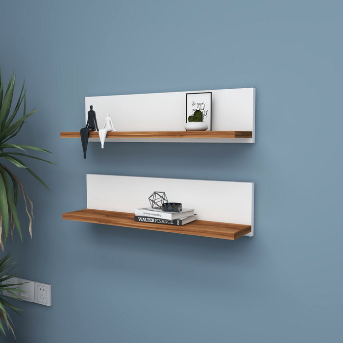 Hanah Home Estantería de Pared Blanca de 60 cm Hanah Home Estantería de Pared Blanca de 60 cm